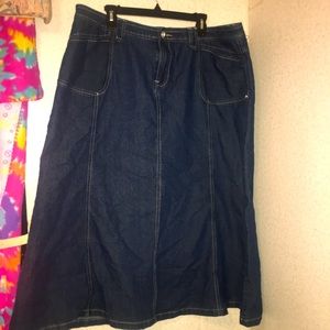 Cato Dark Blue Denim A-Line Skirt